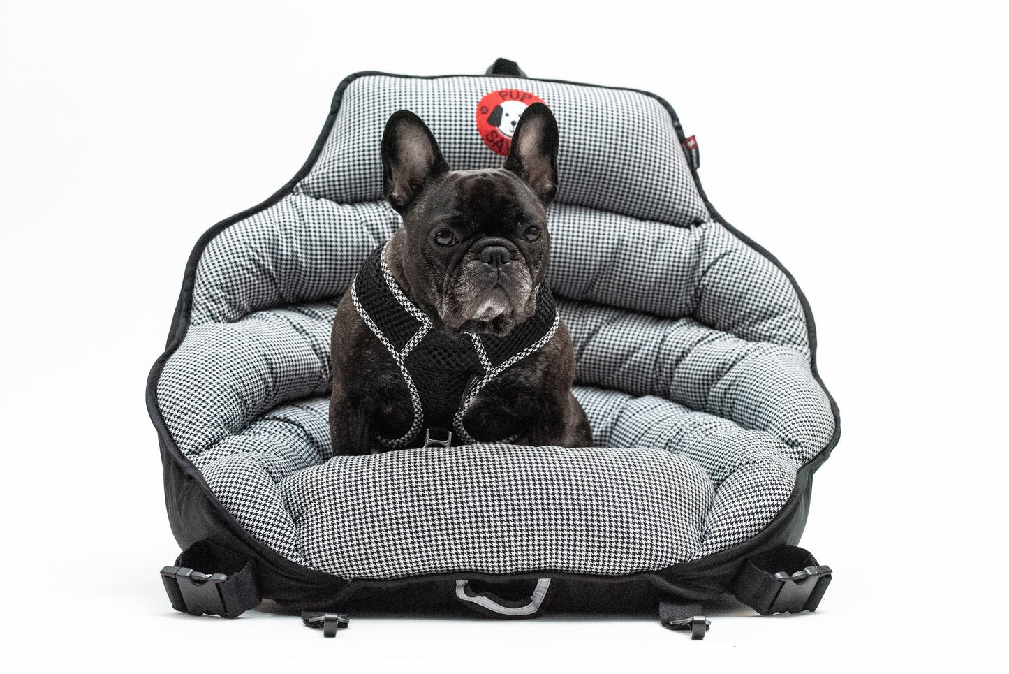 Original Size PupSaver - Black & White Houndstooth (For Dogs 1-30 lbs)