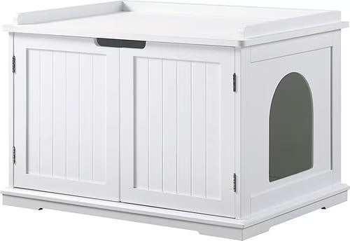 Luxury Litter Box Cabinet - Mid-Century Modern Cat Furniture