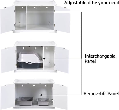 Luxury Litter Box Cabinet - Mid-Century Modern Cat Furniture