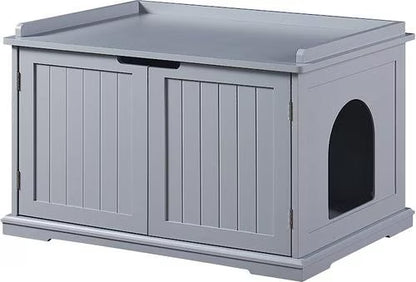 Luxury Litter Box Cabinet - Mid-Century Modern Cat Furniture