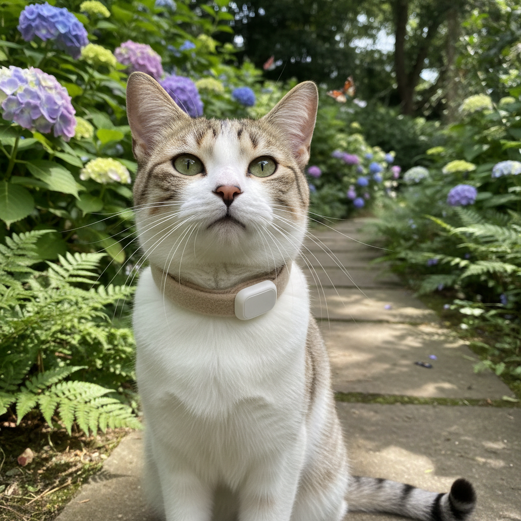 Cat Wearing Tabcat Tracker